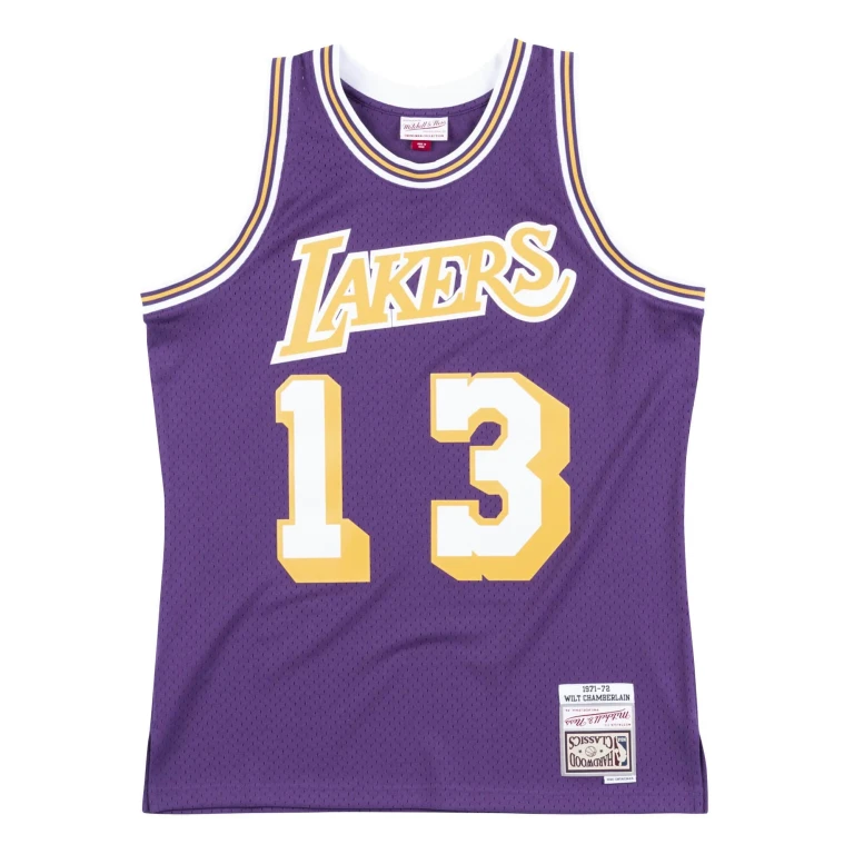 Men's NBA Swingman Jersey La Lakers 71-72 Wilt Chamberlain