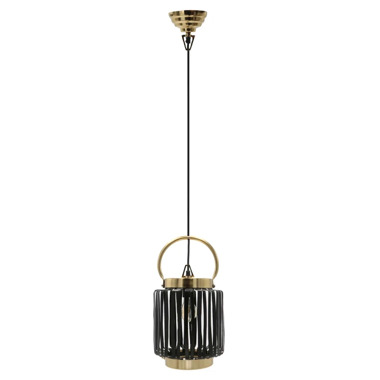 Black and Gold Metal Striped Pendant