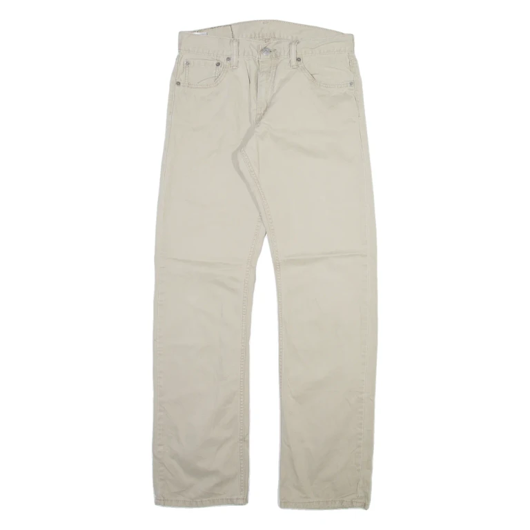 LEVI'S 514 Mens Trousers Beige Slim Straight W30 L32