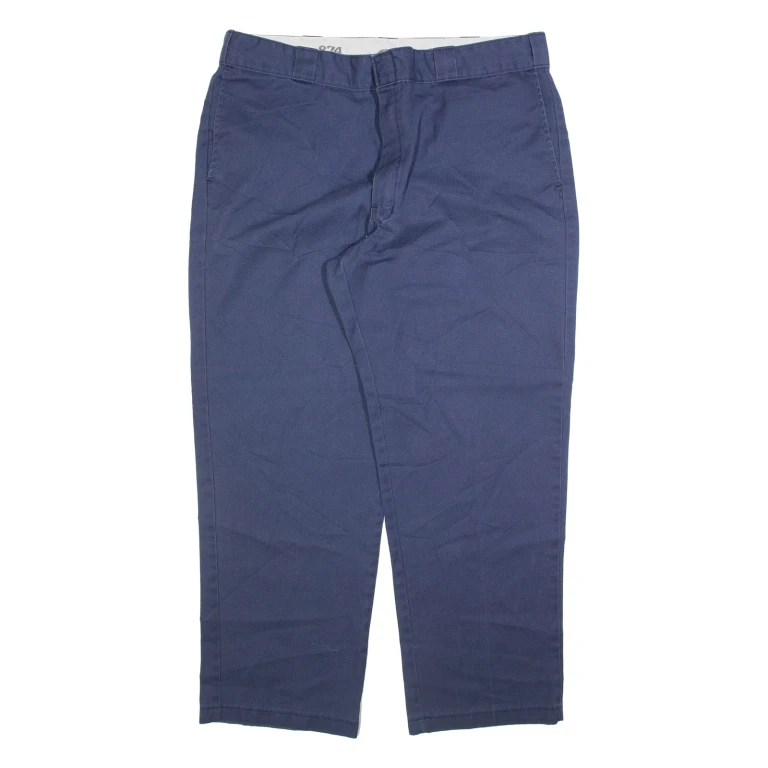 DICKIES 874 Workwear Mens Trousers Blue Regular Straight W40 L30