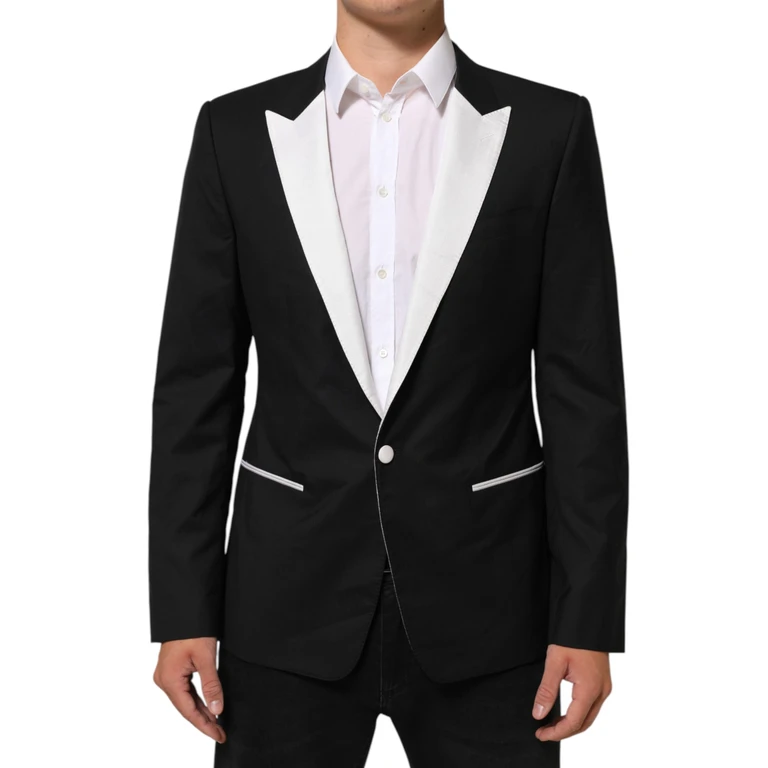 Dolce & Gabbana Black White Martini 1 Button Men Suit Blazer And Pl+se+wv - Women