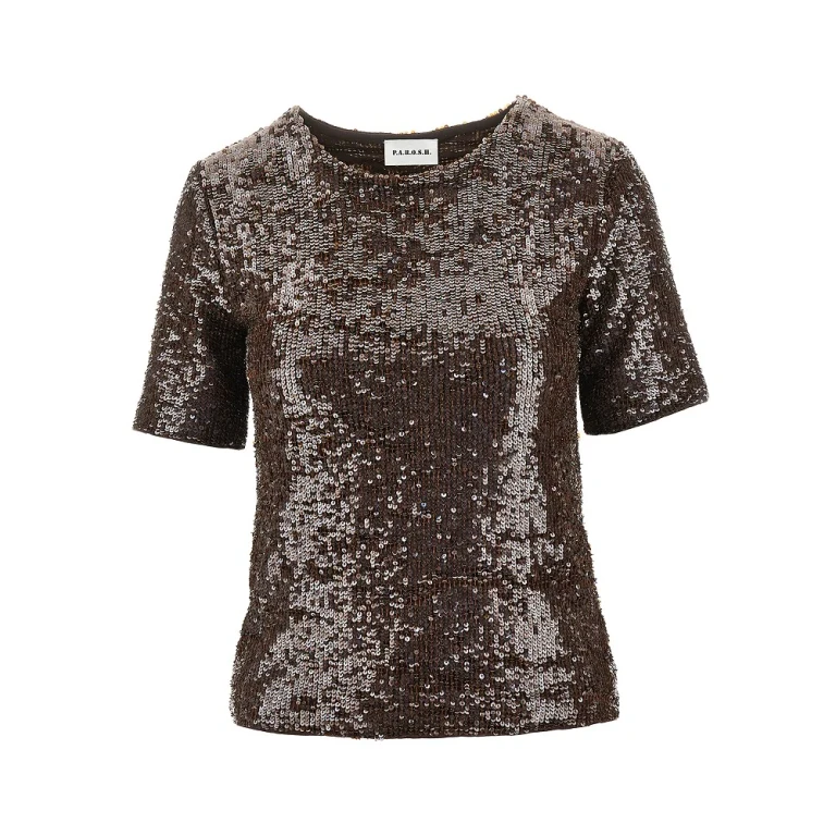 P. A.R. O.S. H. Sequinned top Woman S