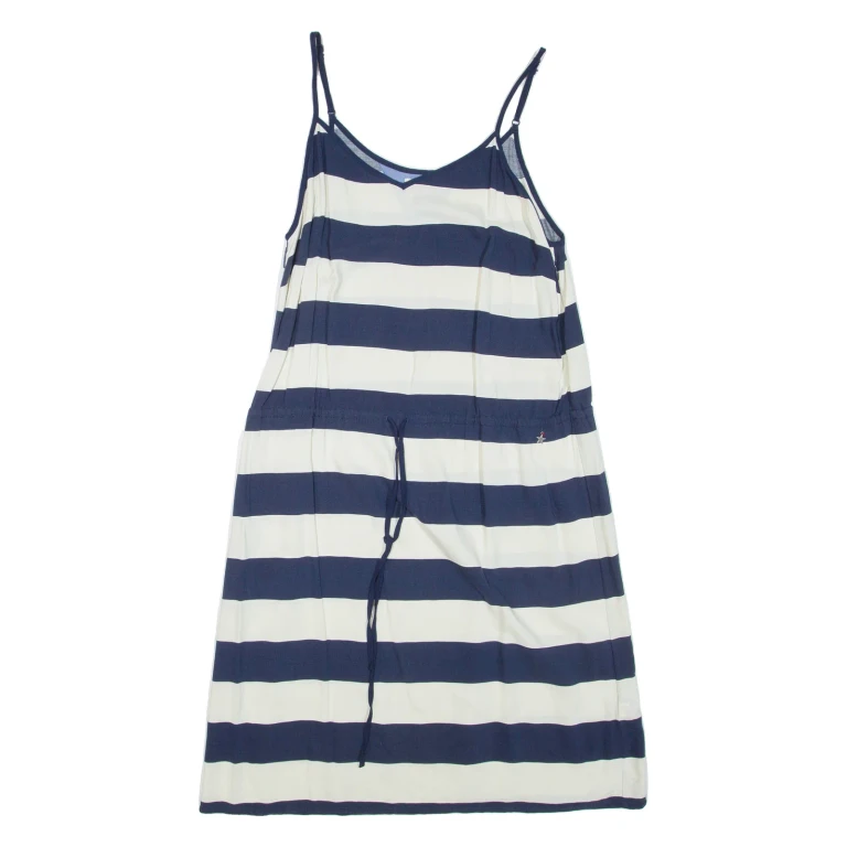 HILFIGER DENIM Womens Day Dress Blue Striped Sleeveless Short L