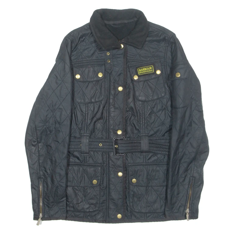 BARBOUR INTERNATIONAL Womens Quilted Jacket Black UK 8