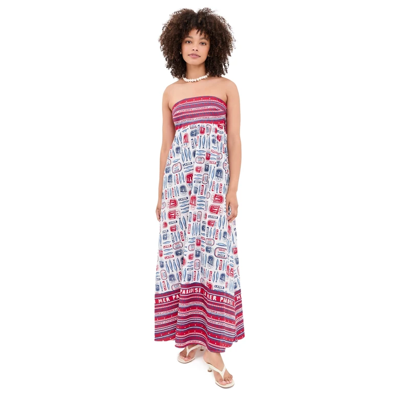 Show Me Your Mumu Day Out Maxi Dress Sardine Border M