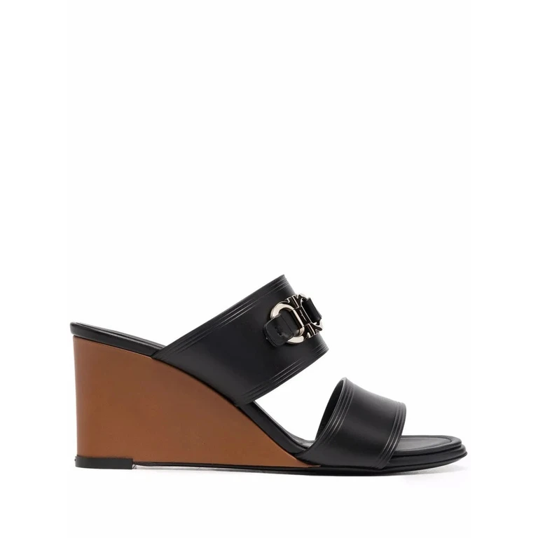 Horsebit-Detail Open Toe Sandals