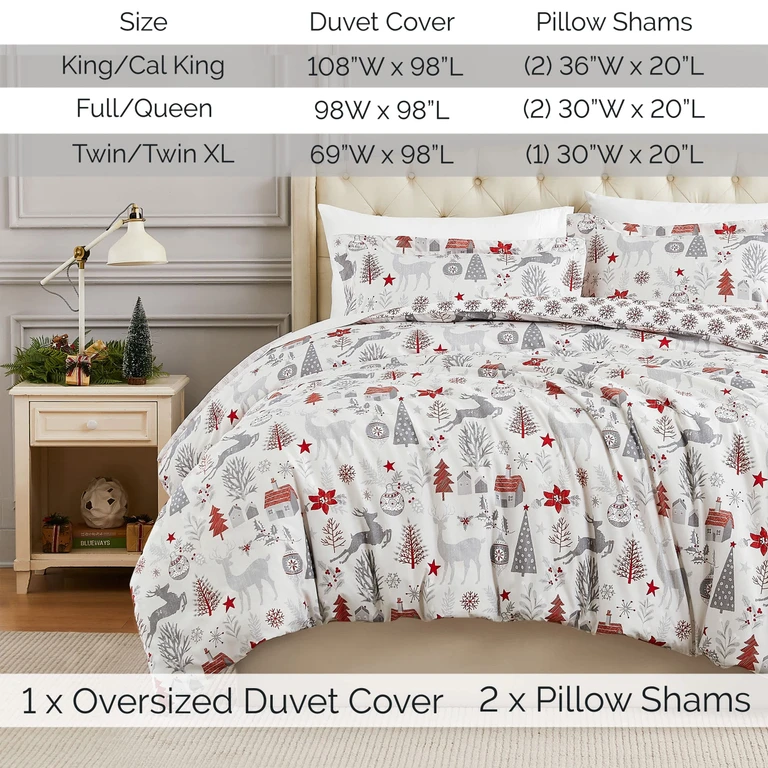 Holly Jolly Lane Oversized Duvet Cover Set