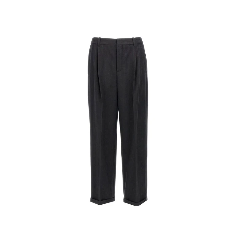 Saint Laurent Black Cashmere Casual Pants - Men