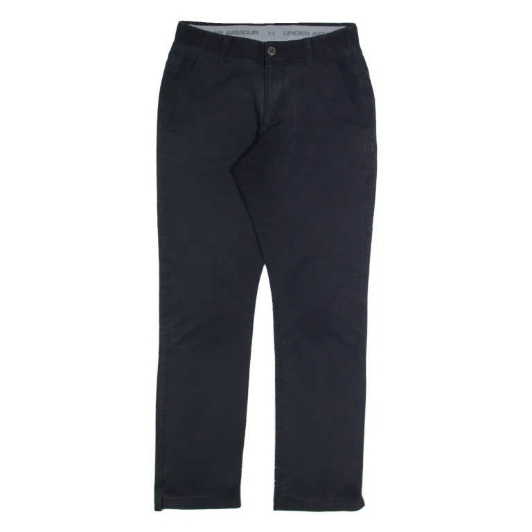 UNDER ARMOUR Chino Mens Trousers Grey Regular Straight Nylon W30 L32