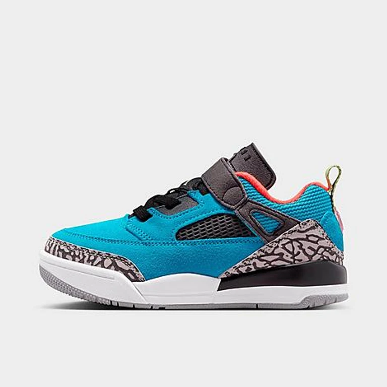 Jordan Little Kids Spizike Low Casual Shoes in Neo Turquoise/Light Crimson/Cosmic Fuchsia Size: 1.0