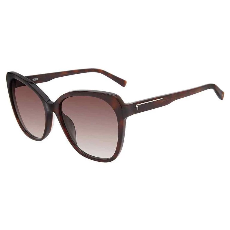 Brown Gradient Butterfly Ladies Sunglasses STU502 0722 58