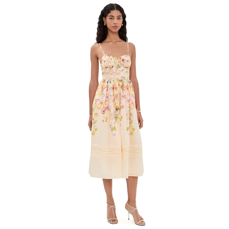 En Saison Kacey Midi Dress Ivory Floral Multi XS