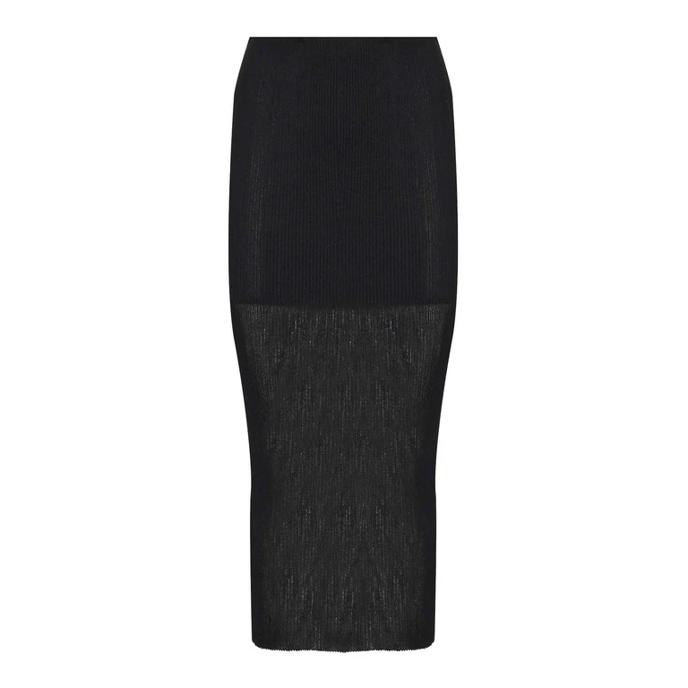Alberta Ferretti Jupe Midi - Noir (01801030555)