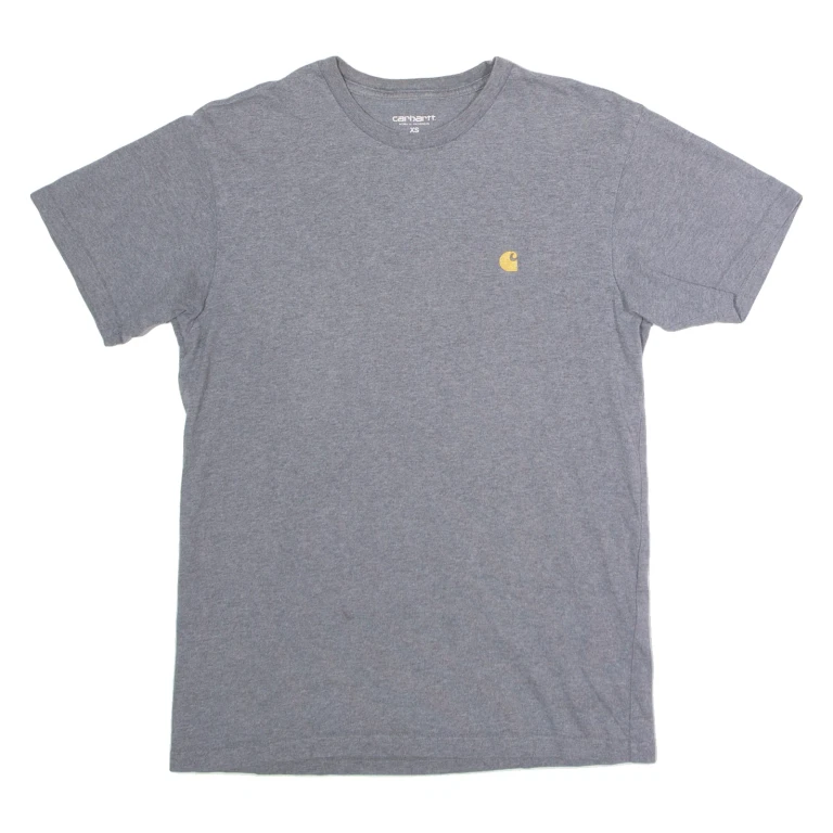CARHARTT WIP Chase Mens T-Shirt Grey Crew Neck XS