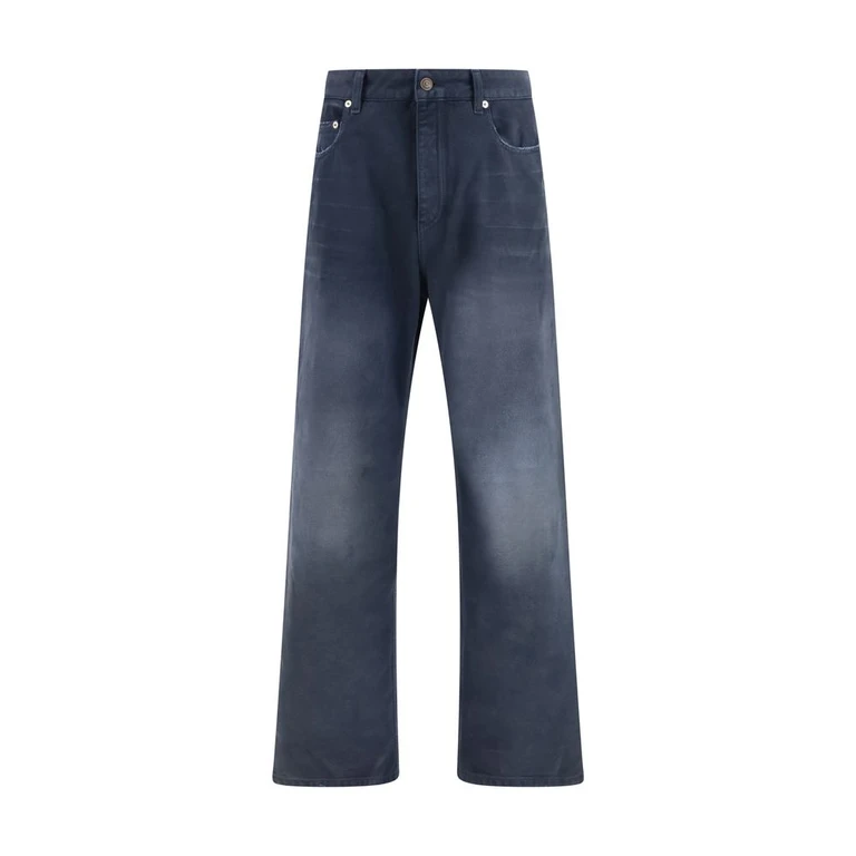 Balenciaga Blue Cotton Relaxed Fit Jeans Clothing - Men