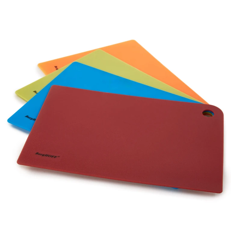 4Pc Flexible PP Cutting Board Set, Multicolor