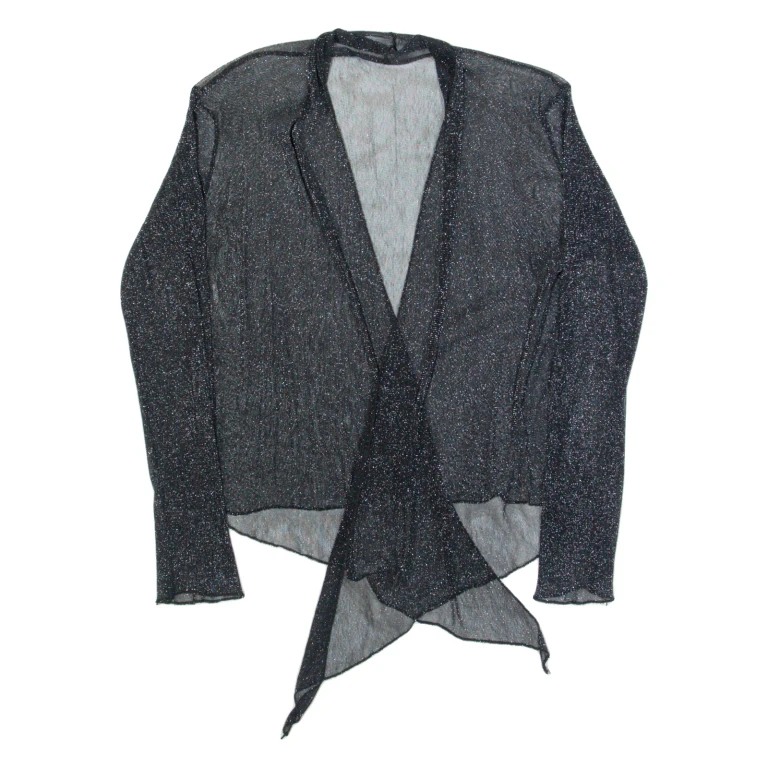 Womens Kimono Top Black Long Sleeve M