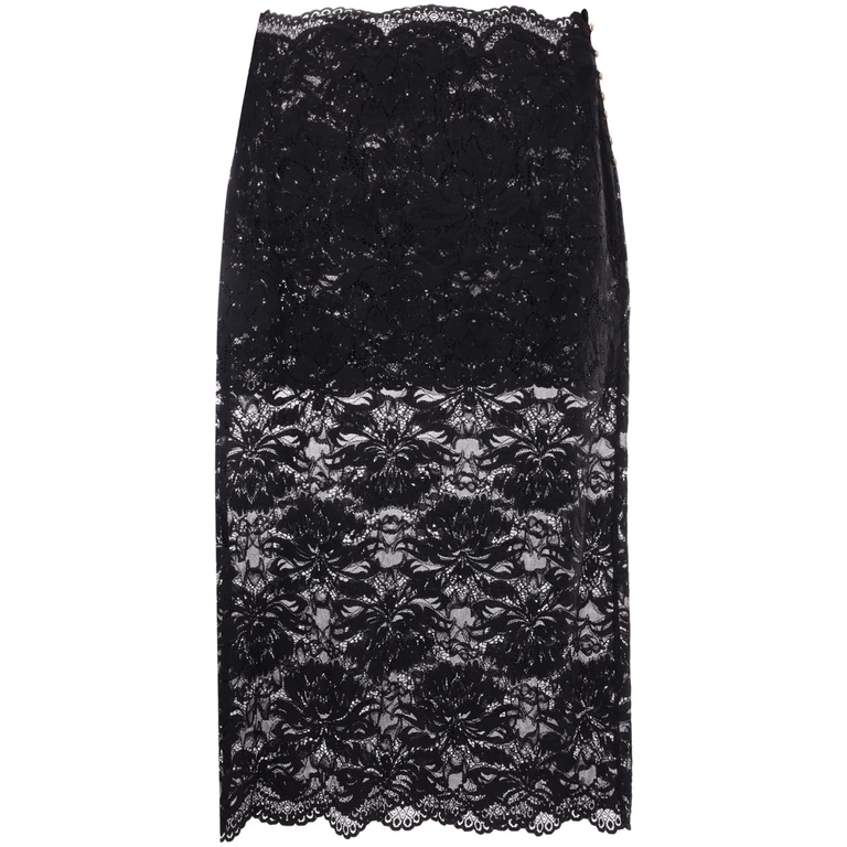 Rabanne Floral-lace Sheer Skirt