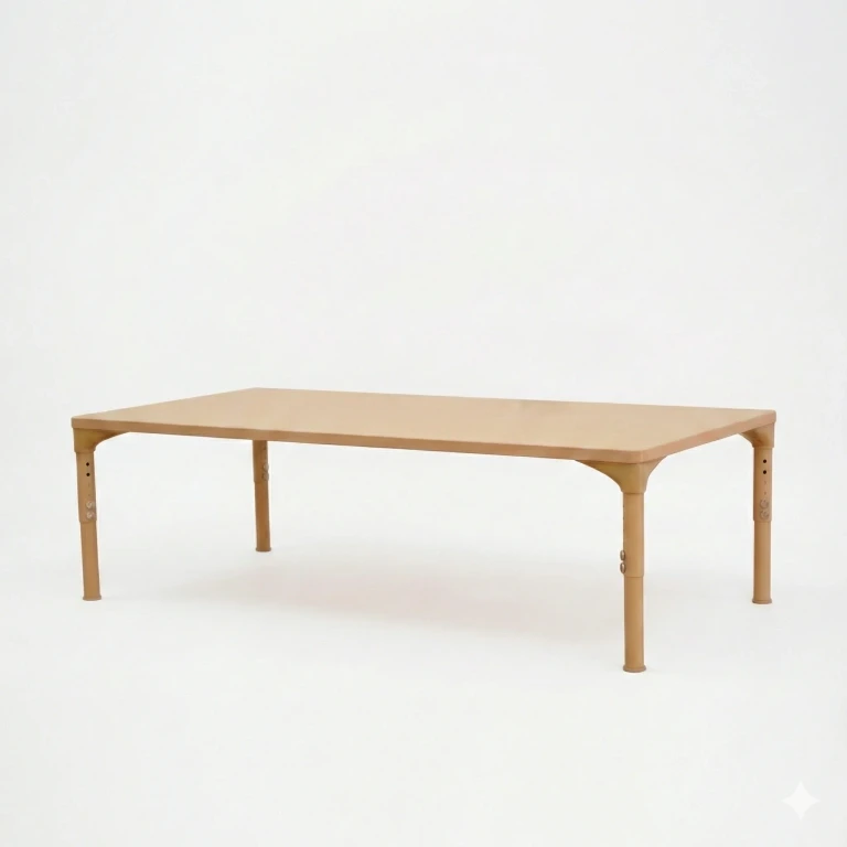 Rectangular Adjustable Kids Table - 13" to 17" Height Toddler & Preschool Classroom Activity Table