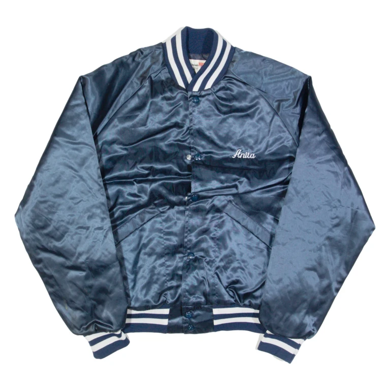 KING LOUIE Mens Varsity Jacket Blue 90s USA S