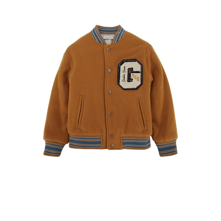 Golden Goose Kids Journey Unisex Bomber Blw Goldenbrown Main Fabric: Polyamide Piumini