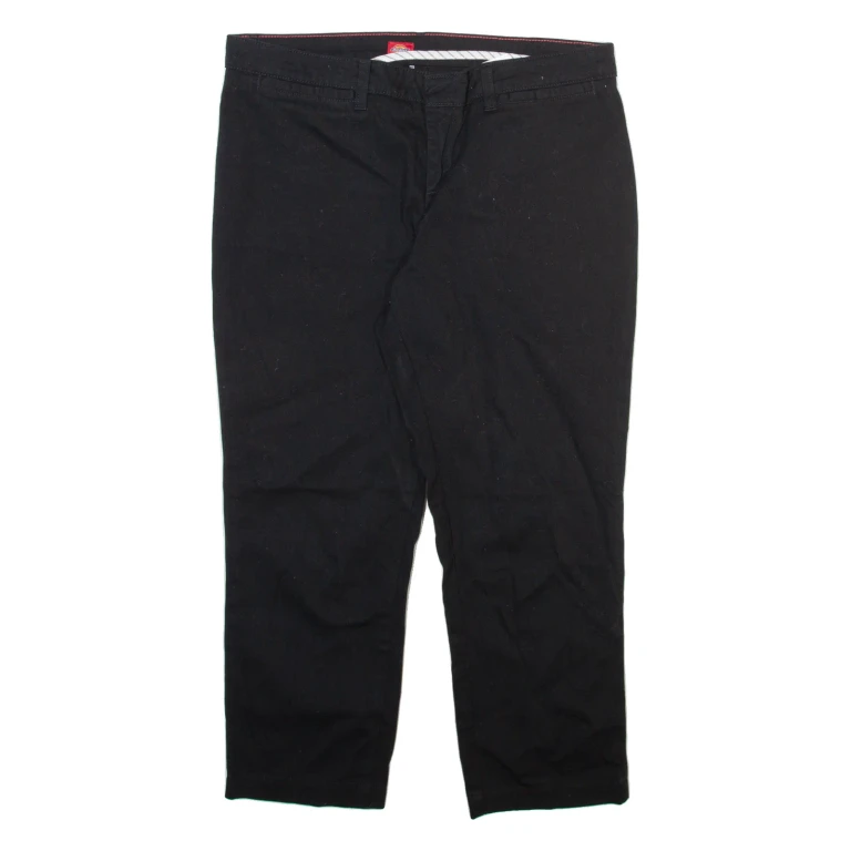 DICKIES Womens Trousers Black Relaxed Tapered W32 L24