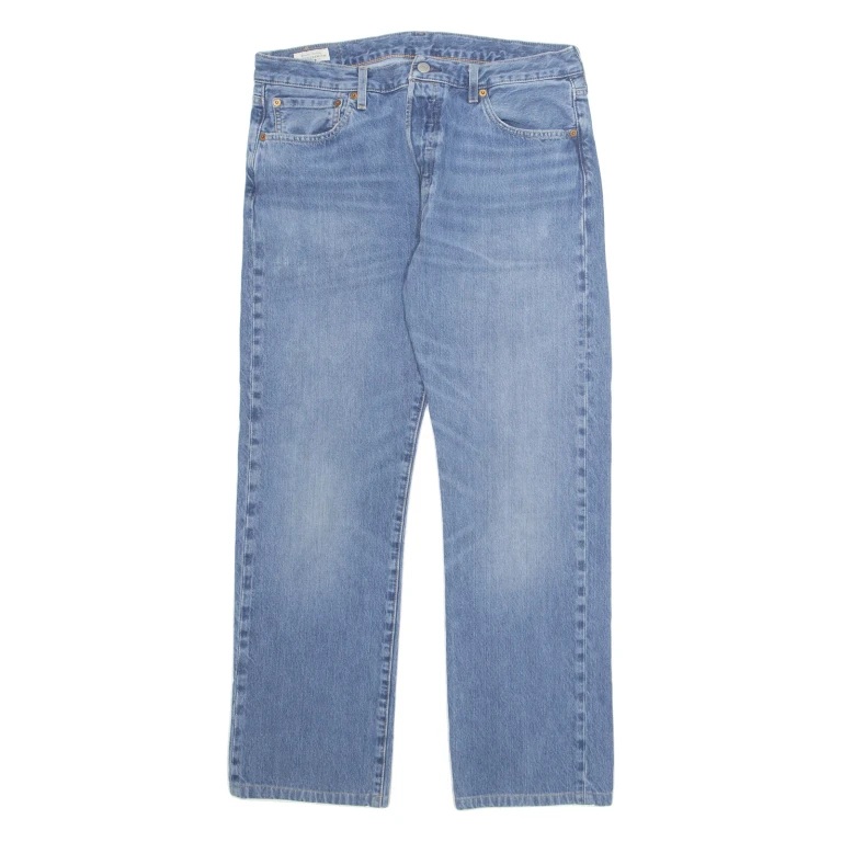 LEVI'S 501 BIG E Jeans Mens Blue Regular Straight Stone Wash W34 L29
