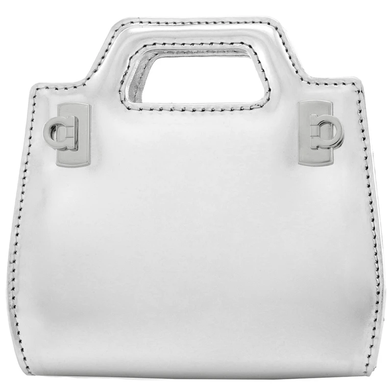 Ferragamo Ladies Grey Wanda Micro Crossbody Bag