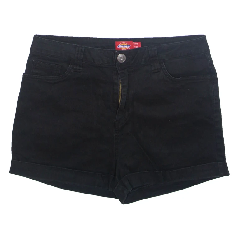 DICKIES Womens Denim Shorts Black S W30
