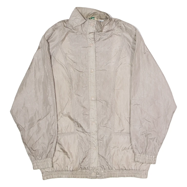 HABAND Womens Shell Jacket Silver Nylon 90s M