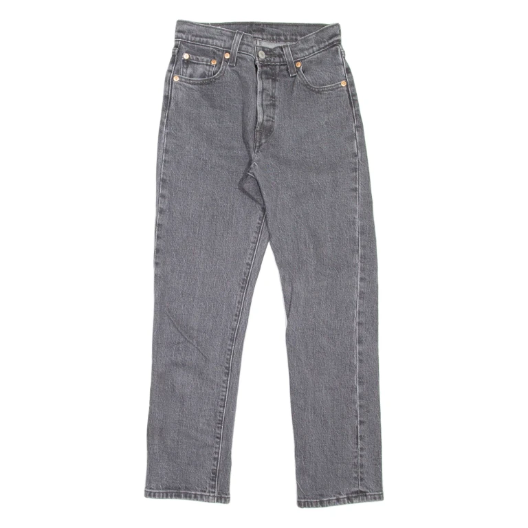 LEVI'S 501 BIG E Jeans Womens Grey Regular Straight W23 L26