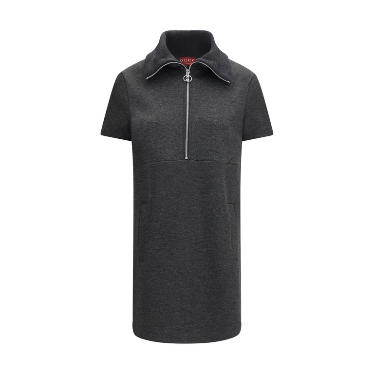 Gray Cotton Casual Dress - Women