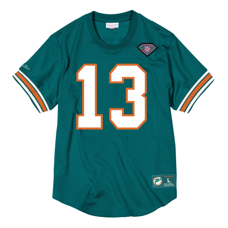 Men's NFL Name & Number Mesh Crew Neck Miami Dolphins