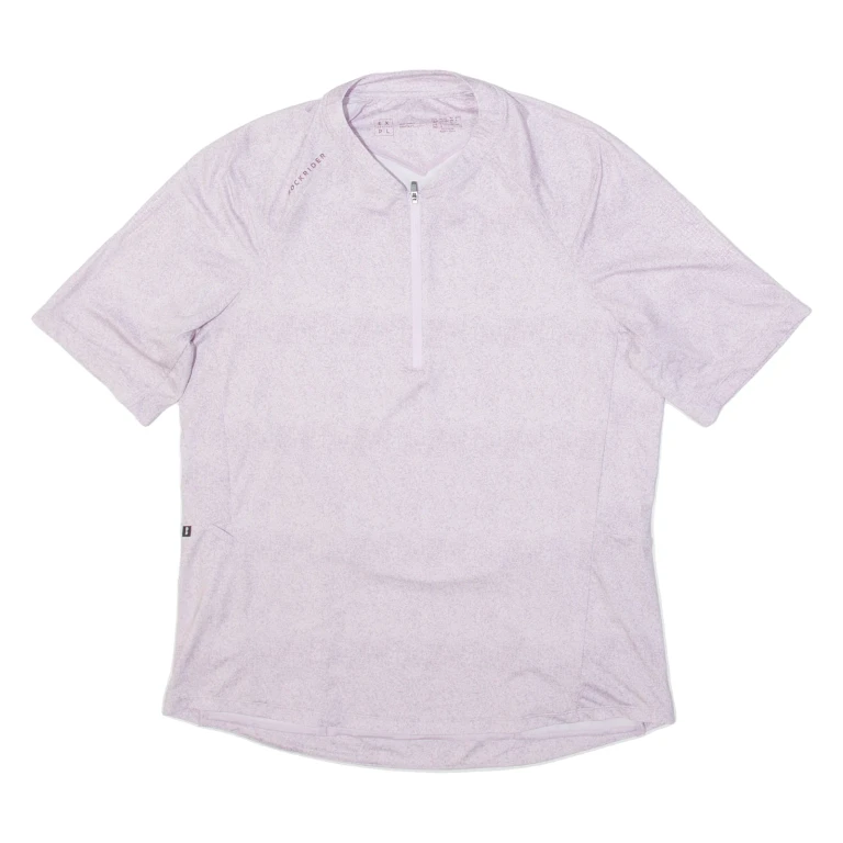 ROCKRIDER Cycling Womens Jersey Pink 1/4 Zip L