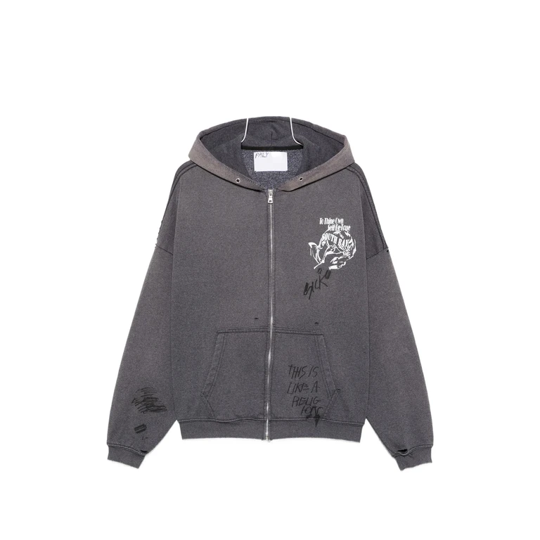 Paly Hollywood Print-detail Long-sleeve Hoodie