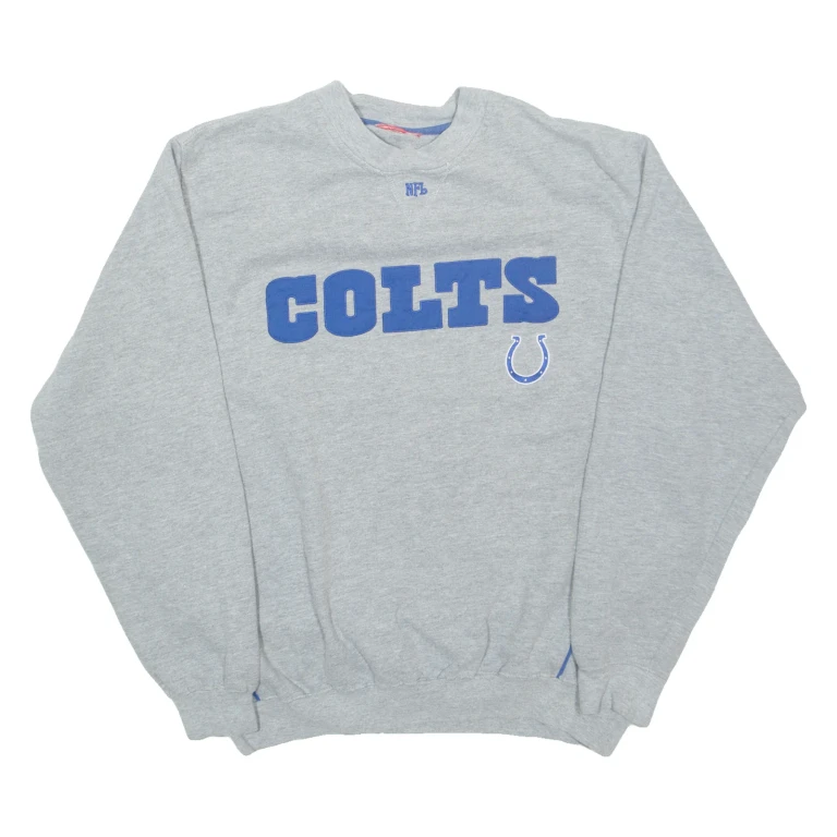 NFL Colts Mens Sweatshirt Grey USA M