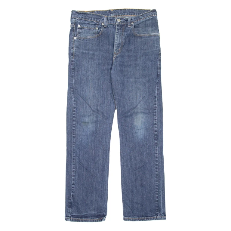 LEVI'S 752 Jeans Mens Blue Regular Straight Stone Wash W32 L30