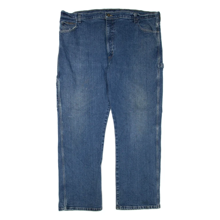 DICKIES Womens Jeans Blue Regular Straight W42 L32