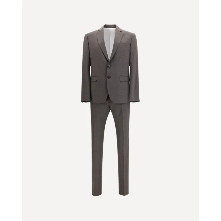 Single-breasted wool-blend Suit Male 48