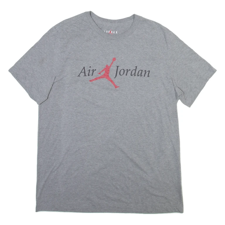 AIR JORDAN Mens T-Shirt Grey L