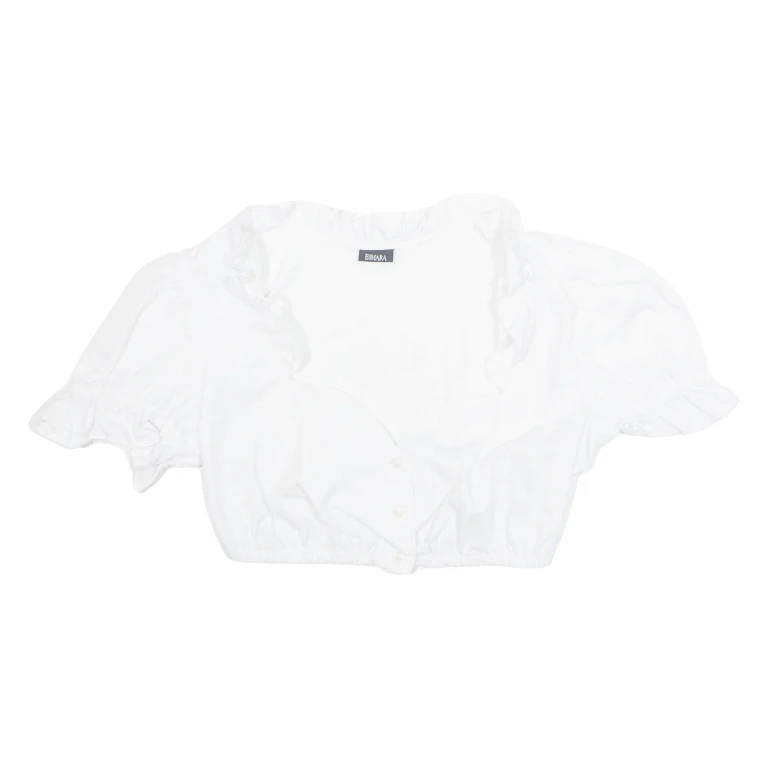 ESMARA Womens Cropped Top White V-Neck S
