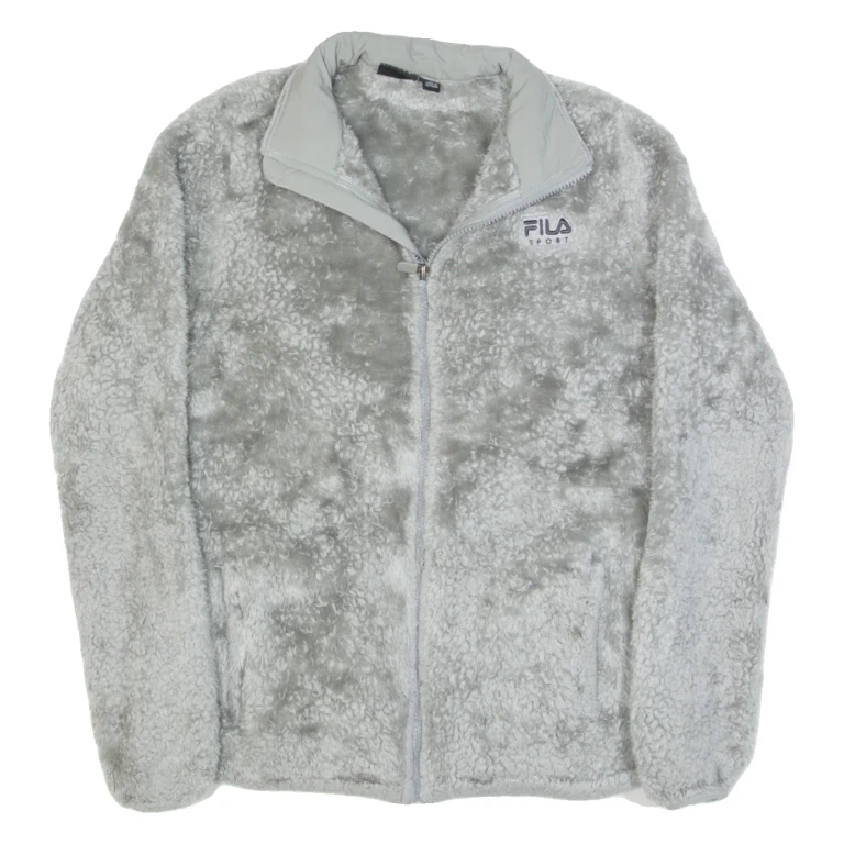 FILA Womens Fleece Jacket Grey M