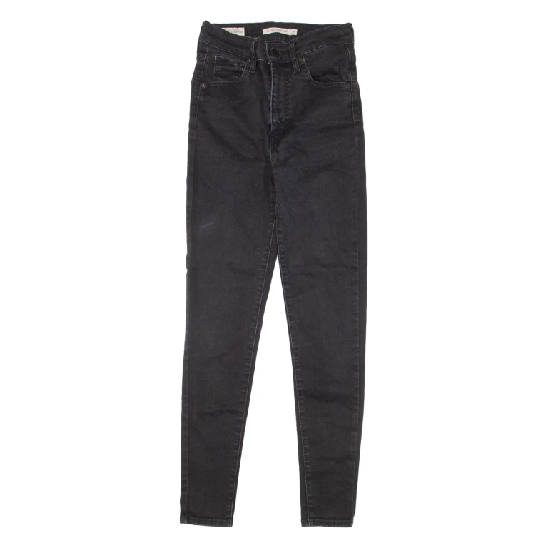 LEVI'S Mile High BIG E Womens Jeans Black Slim Skinny W22 L28