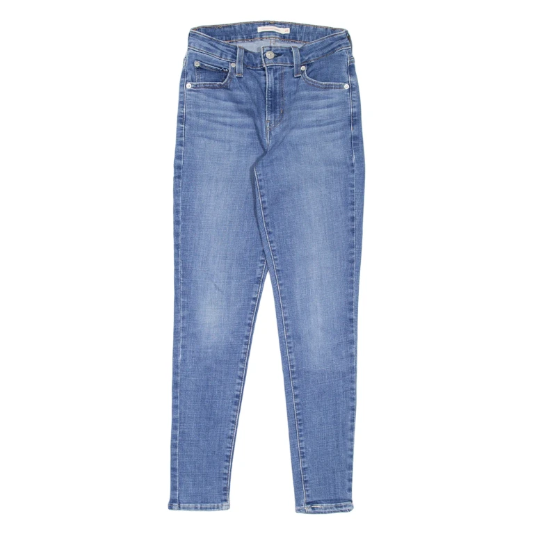 LEVI'S 721 High Rise Womens Jeans Blue Slim Skinny Stone Wash W25 L28