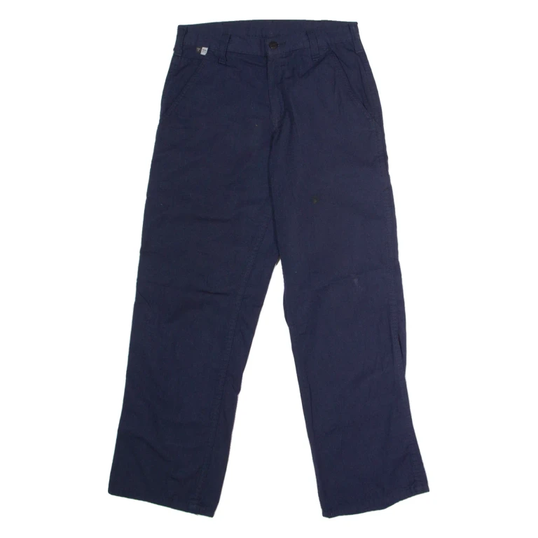CARHARTT FR Carpenter Workwear Mens Trousers Blue Regular Straight W28 L30