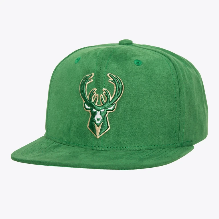 Men's NBA Sweet Suede Snapback Bucks Snapback Caps