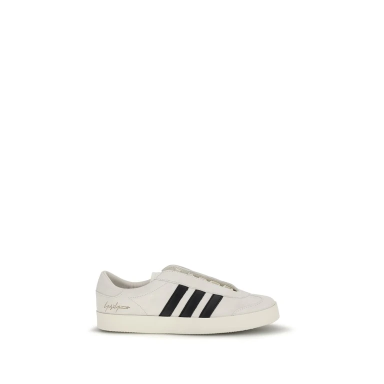 Y-3 Beige Calf Leather Bos Taurus Low Top Sneakers - Men