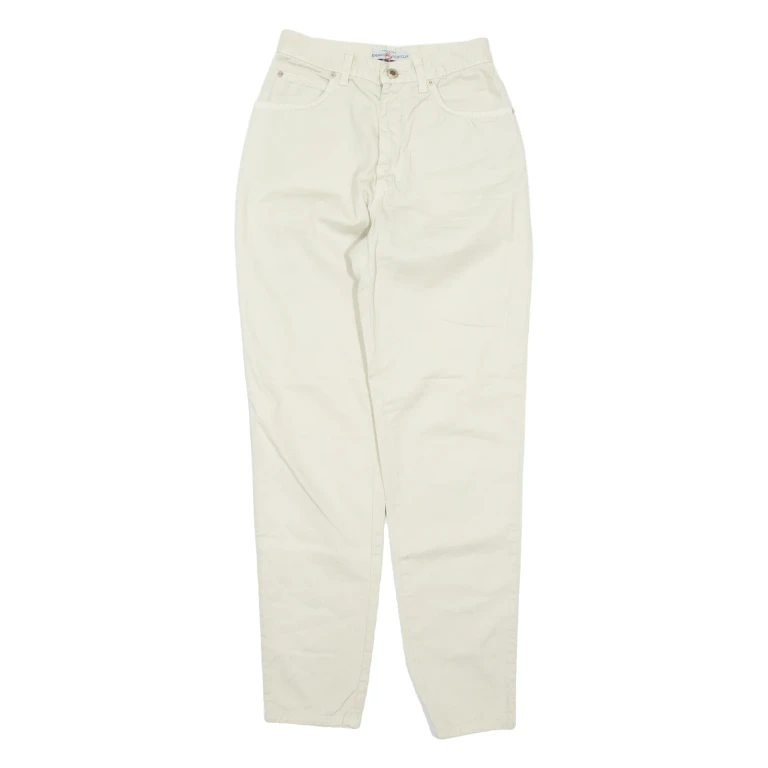 EMMANUEL SCHVILI Betty Boop Mens Trousers Cream Tapered 90s W24 L30