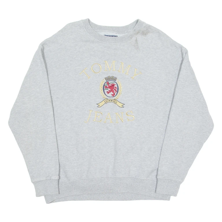 TOMMY HILFIGER Mens Sweatshirt Grey Crew Neck M