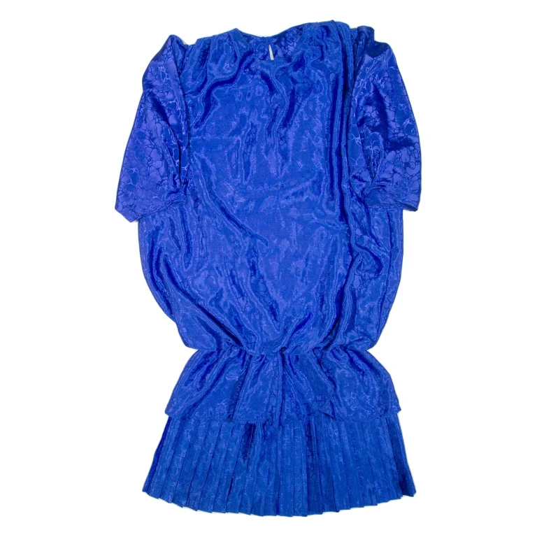 Womens Day Dress Blue Short Sleeve Knee Length XL